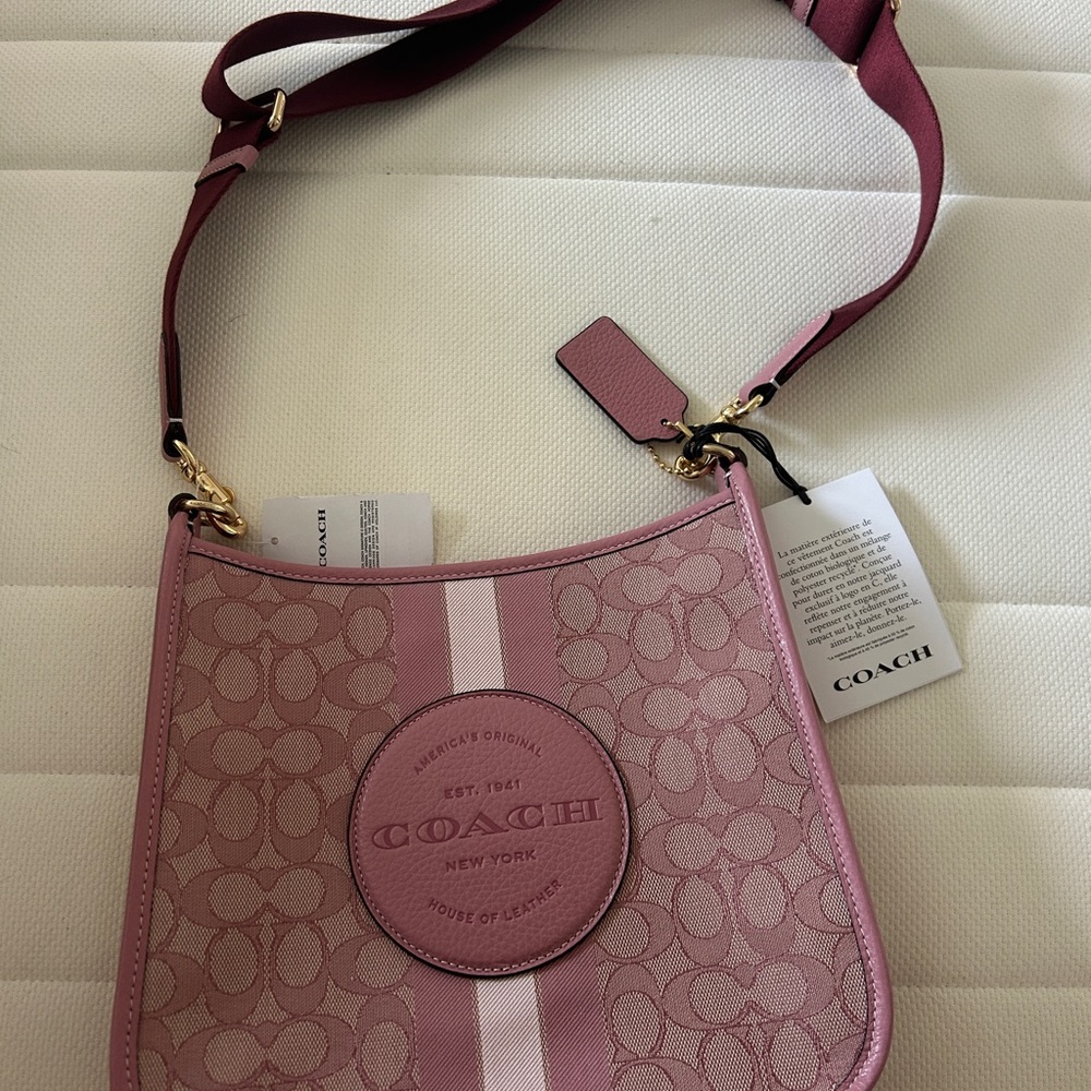 Coach Mauve and Pink Dempsey Crossbody Bag